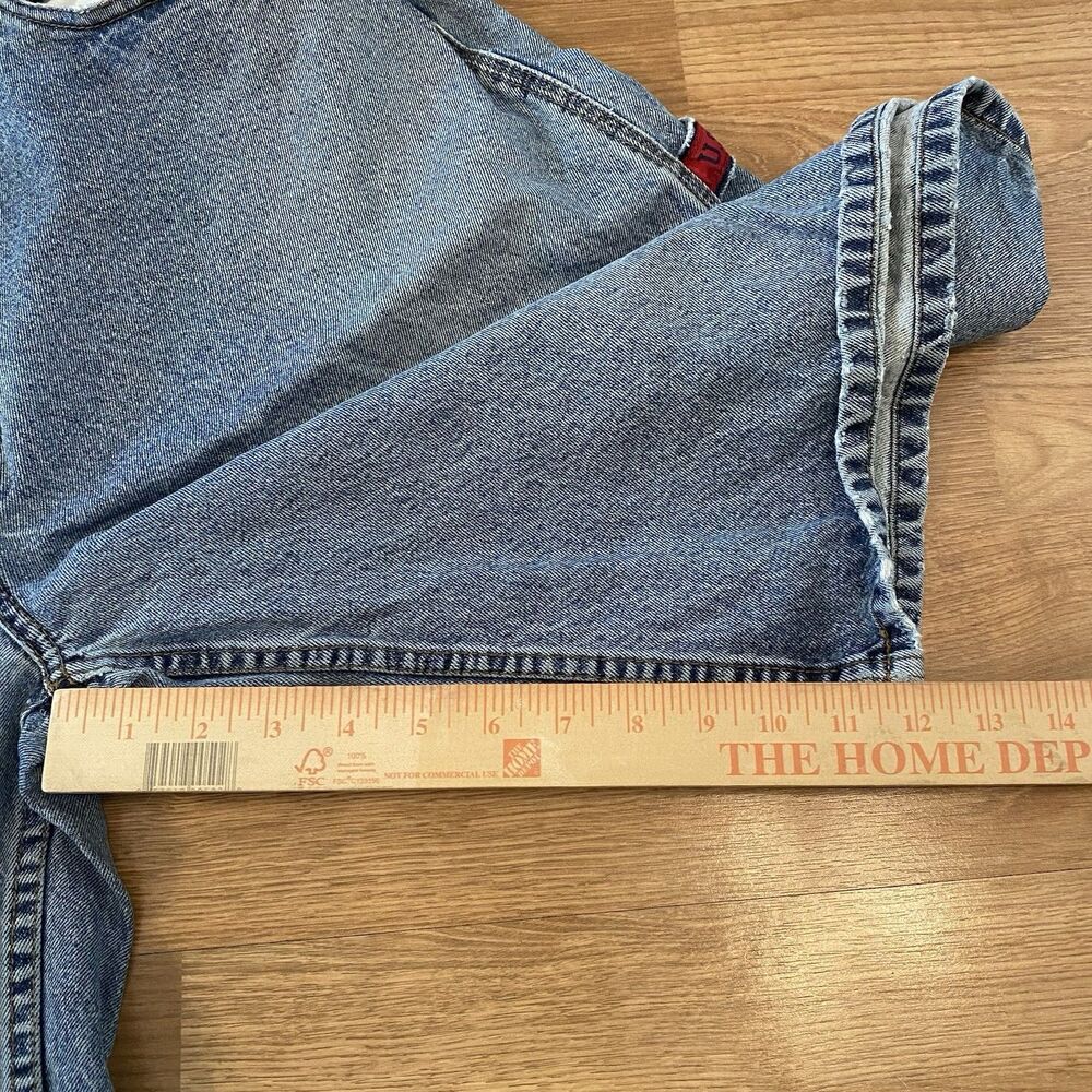 US Polo Assn Denim Y2K Carpenter Shorts Light Wash Size 40 Vintage 90s - Picture 7 of 16